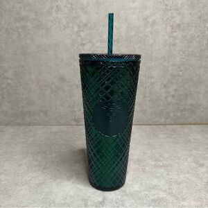Starbucks Blue Jeweled Tumbler with Straw